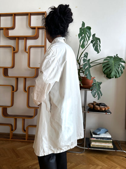 C.P. Company SS'00 2000's 2000年代 Massimo Osti マッシモオスティ Made in Italy イタリア製 イタリア古着 Cotton Nylon Coat Gray ナイロン コート 灰色 グレー Toto Praha Vintage clothing shop Antique shop 古着屋 プラハ Showroom appointment Prague ユーロ古着 ヨーロッパ古着 古着卸 ヴィンテージ