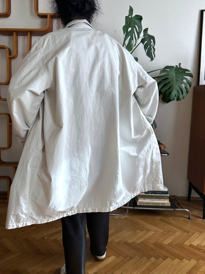 C.P. Company SS'00 2000's 2000年代 Massimo Osti マッシモオスティ Made in Italy イタリア製 イタリア古着 Cotton Nylon Coat Gray ナイロン コート 灰色 グレー Toto Praha Vintage clothing shop Antique shop 古着屋 プラハ Showroom appointment Prague ユーロ古着 ヨーロッパ古着 古着卸 ヴィンテージ