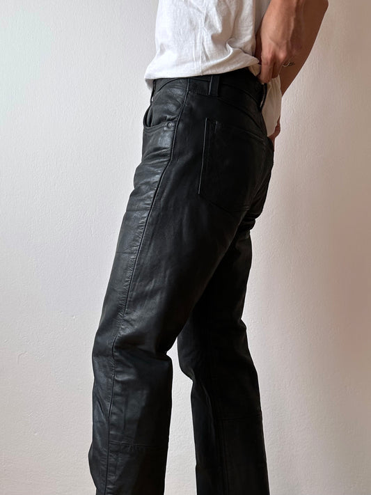 90s Leather trouser - w30