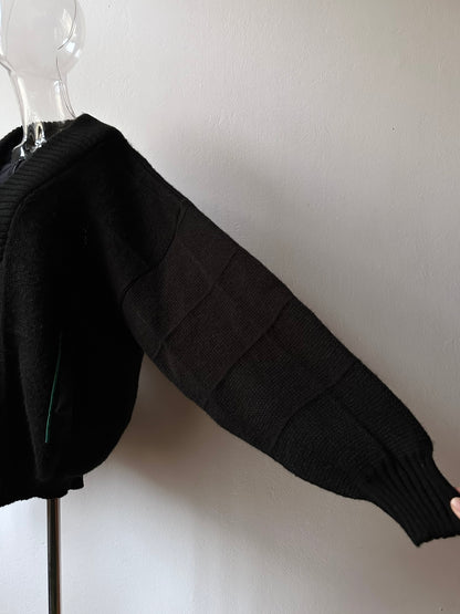 80s Italy knit jumper with belly pocket