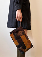 70s leather patchwork bag