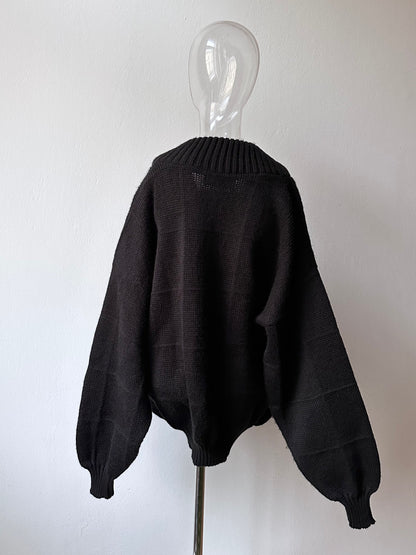 80s Italy knit jumper with belly pocket
