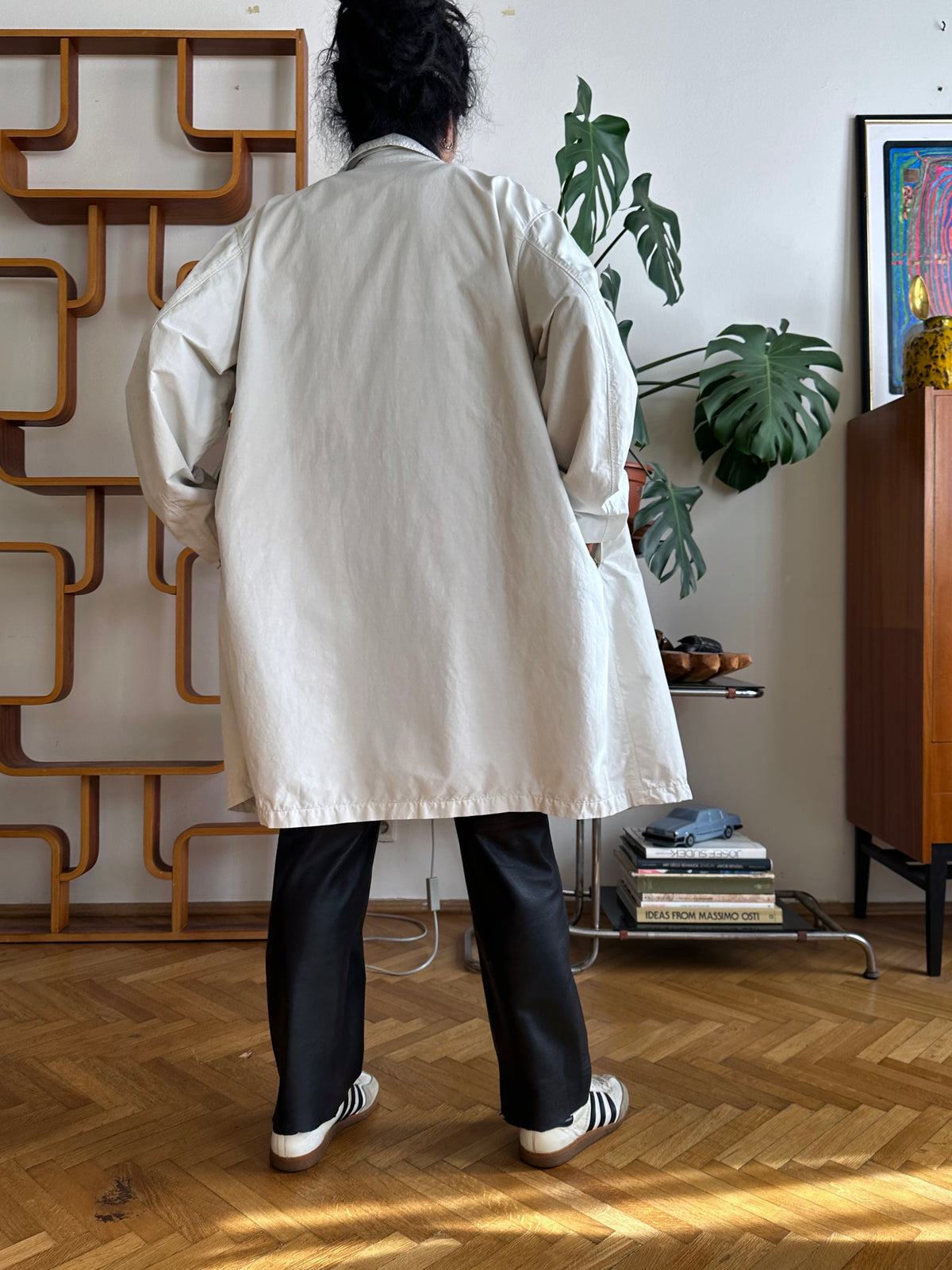 C.P. Company SS'00 2000's 2000年代 Massimo Osti マッシモオスティ Made in Italy イタリア製 イタリア古着 Cotton Nylon Coat Gray ナイロン コート 灰色 グレー Toto Praha Vintage clothing shop Antique shop 古着屋 プラハ Showroom appointment Prague ユーロ古着 ヨーロッパ古着 古着卸 ヴィンテージ