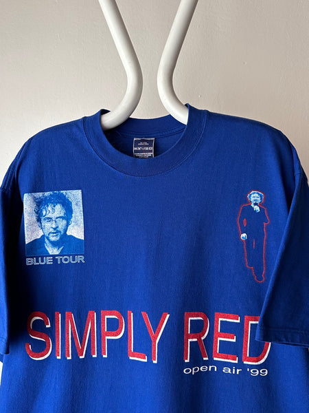 1999 SIMPLY RED Blue tour 90's 90年代 シンプリーレッド Band T-shirt Tee バンド Tシャツ バンT Vintage ヴィンテージ ユーロ古着 ヨーロッパ古着 プラハ 古着屋 ユーロ古着 ヨーロッパ古着