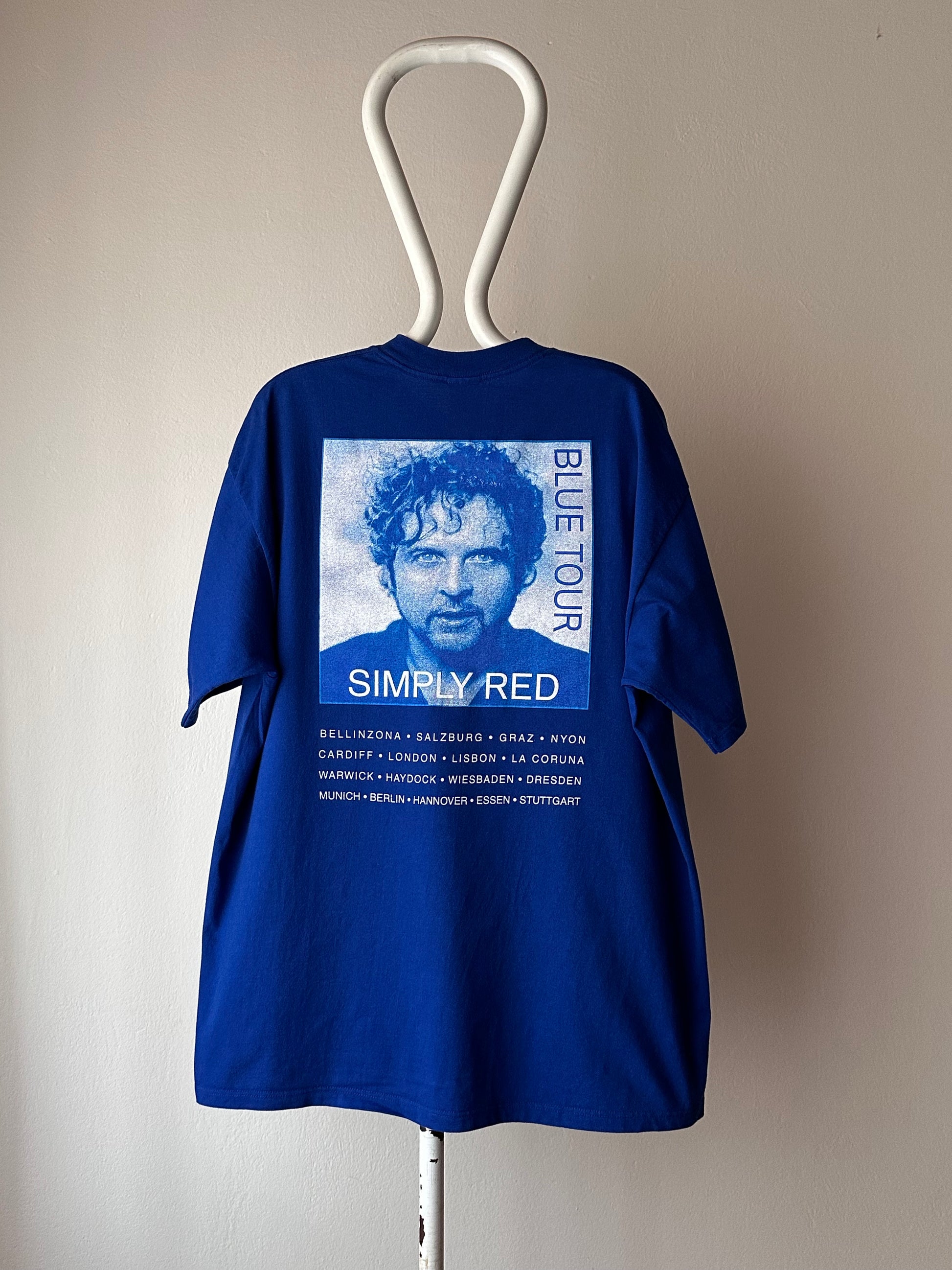 1999 SIMPLY RED Blue tour 90's 90年代 シンプリーレッド Band T-shirt Tee バンド Tシャツ バンT Vintage ヴィンテージ ユーロ古着 ヨーロッパ古着 プラハ 古着屋 Praha Prague Vintage store