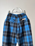 80s deadstock blue tartans