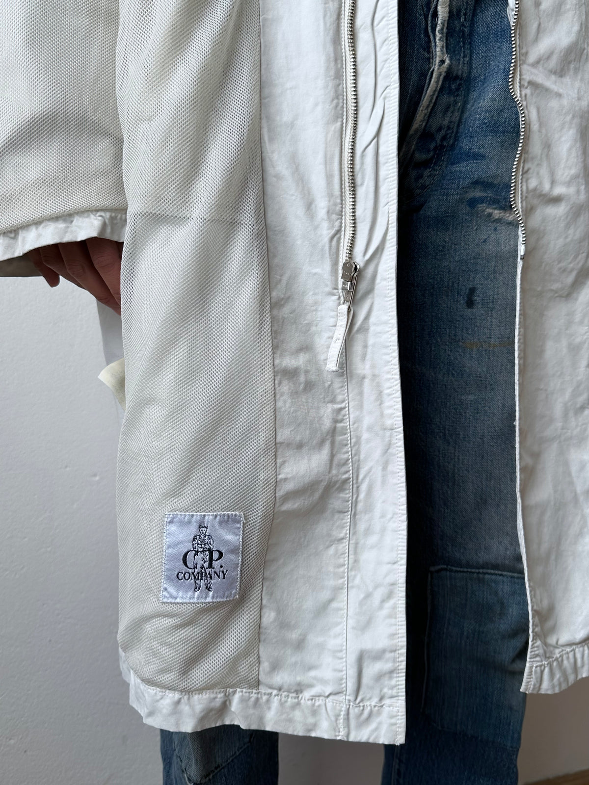 C.P. Company SS'00 2000's 2000年代 Massimo Osti マッシモオスティ Made in Italy イタリア製 イタリア古着 Cotton Nylon Coat Gray ナイロン コート 灰色 グレー Toto Praha Vintage clothing shop Antique shop 古着屋 プラハ Showroom appointment Prague ユーロ古着 ヨーロッパ古着 古着卸 ヴィンテージ