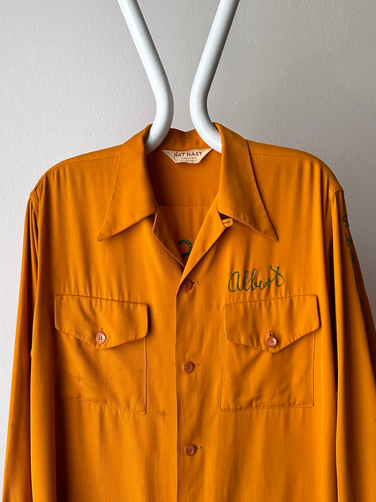 40s Bowling shirt rayon 50s 60s vintage rockabilly punk made in usa レーヨンシャツ 40年代 50年代 60年代 ヴィンテージ アメリカ古着 ユーロ古着 ヨーロッパ古着