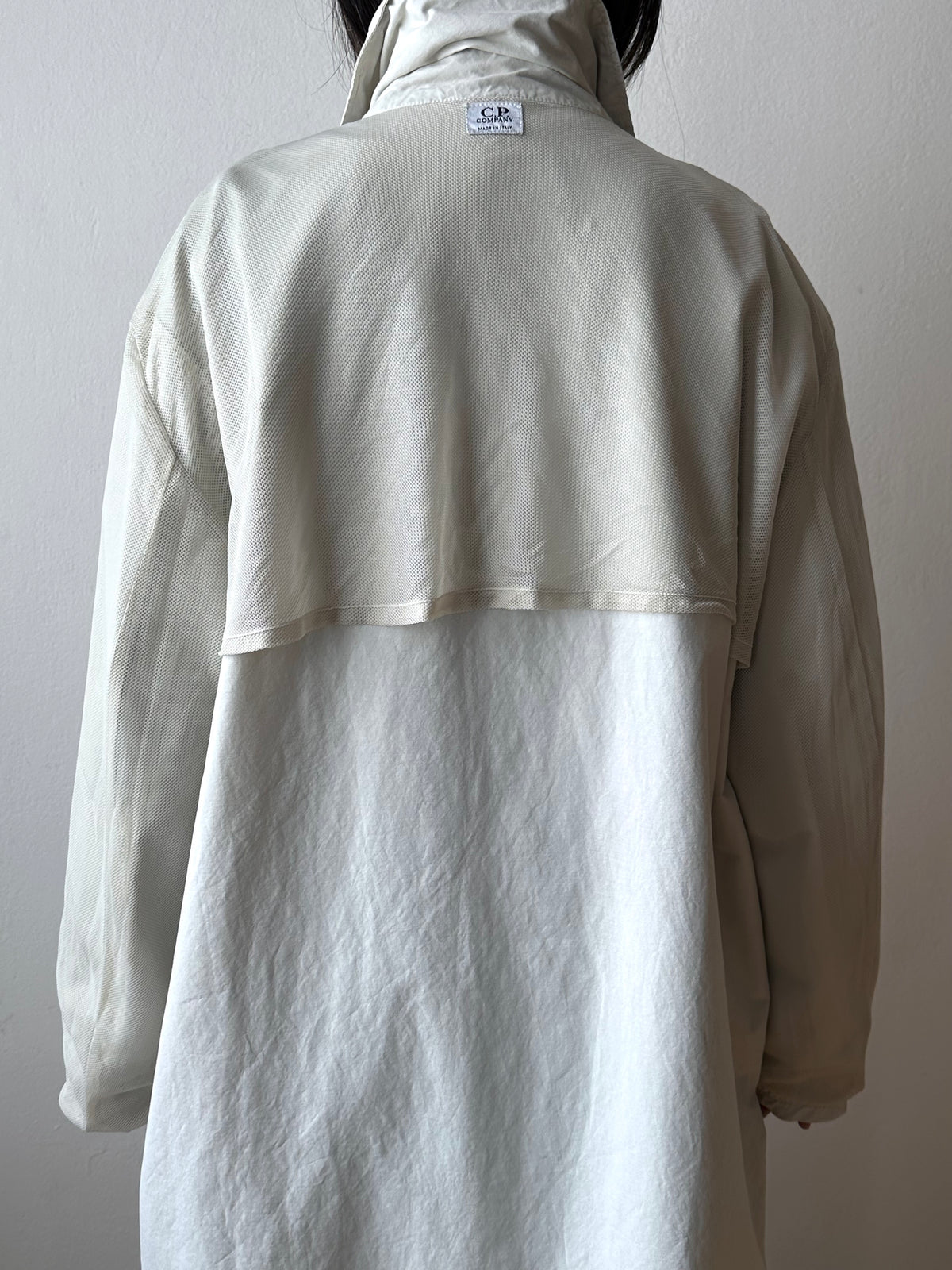 C.P. Company SS'00 2000's 2000年代 Massimo Osti マッシモオスティ Made in Italy イタリア製 イタリア古着 Cotton Nylon Coat Gray ナイロン コート 灰色 グレー Toto Praha Vintage clothing shop Antique shop 古着屋 プラハ Showroom appointment Prague ユーロ古着 ヨーロッパ古着 古着卸 ヴィンテージ