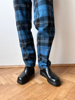 80s deadstock blue tartans