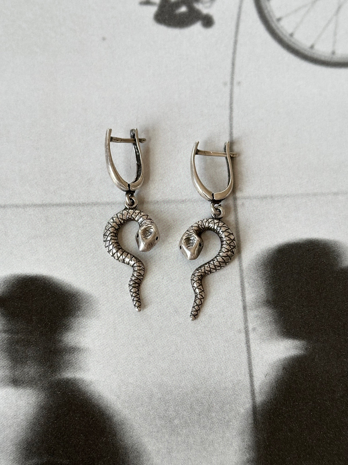 Snake earrings Ag925
