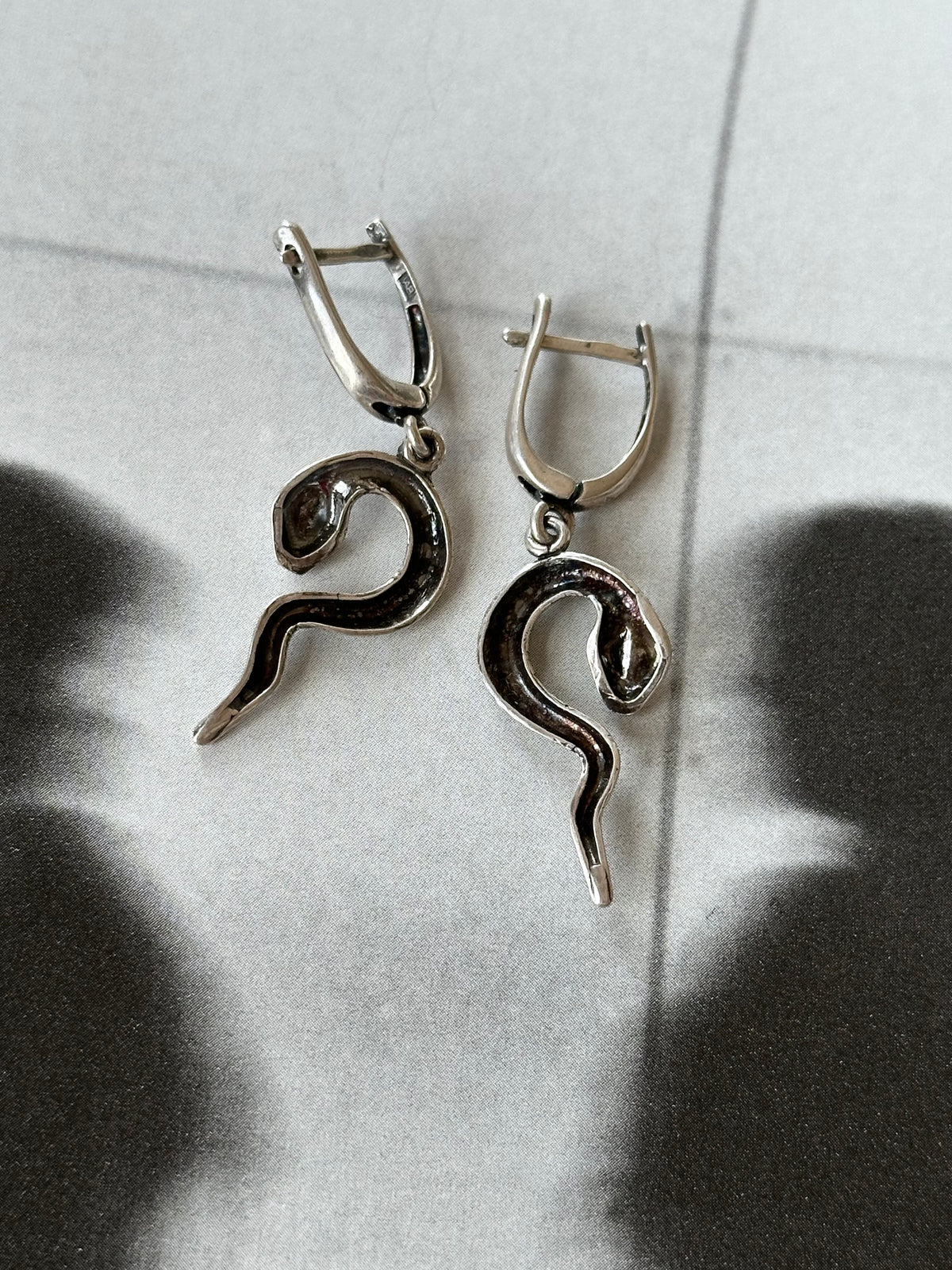 Snake earrings Ag925