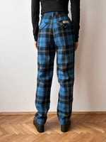 80s deadstock blue tartans