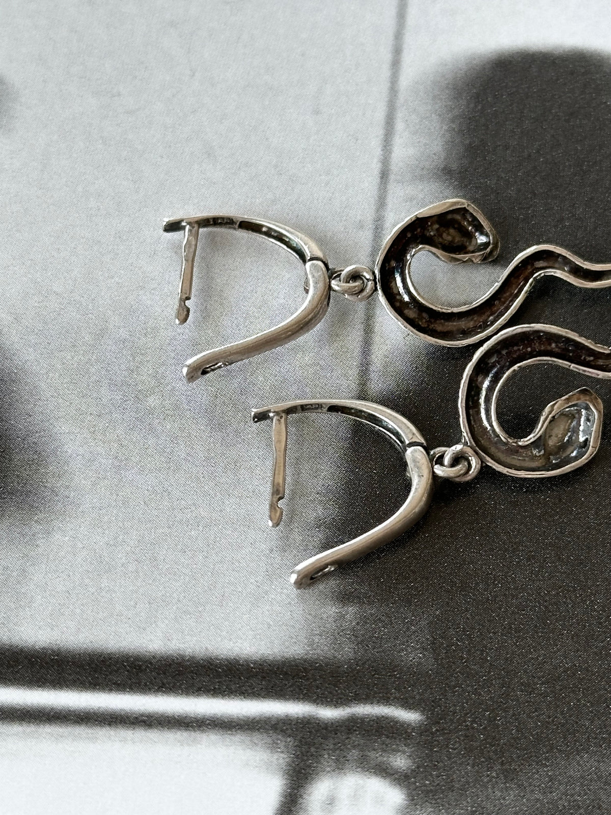Snake earrings Ag925