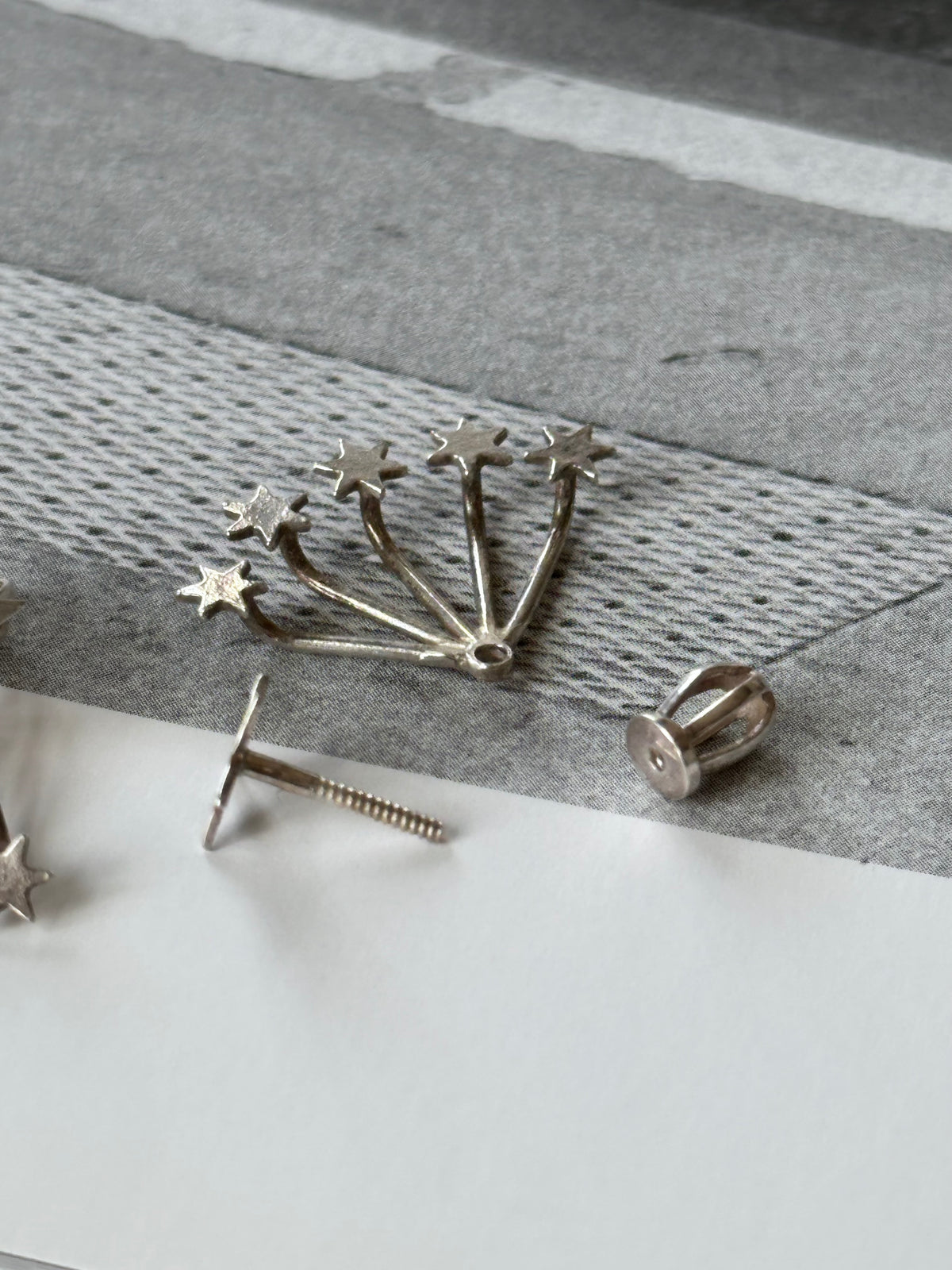Separable star earrings Ag925