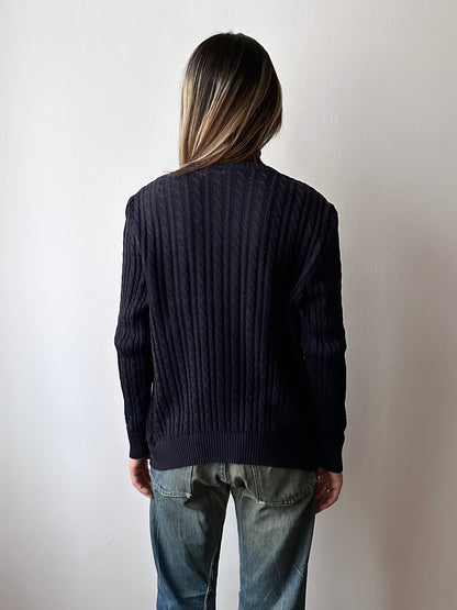 Early 90s CELINE cotton cardigan with gold-buttons