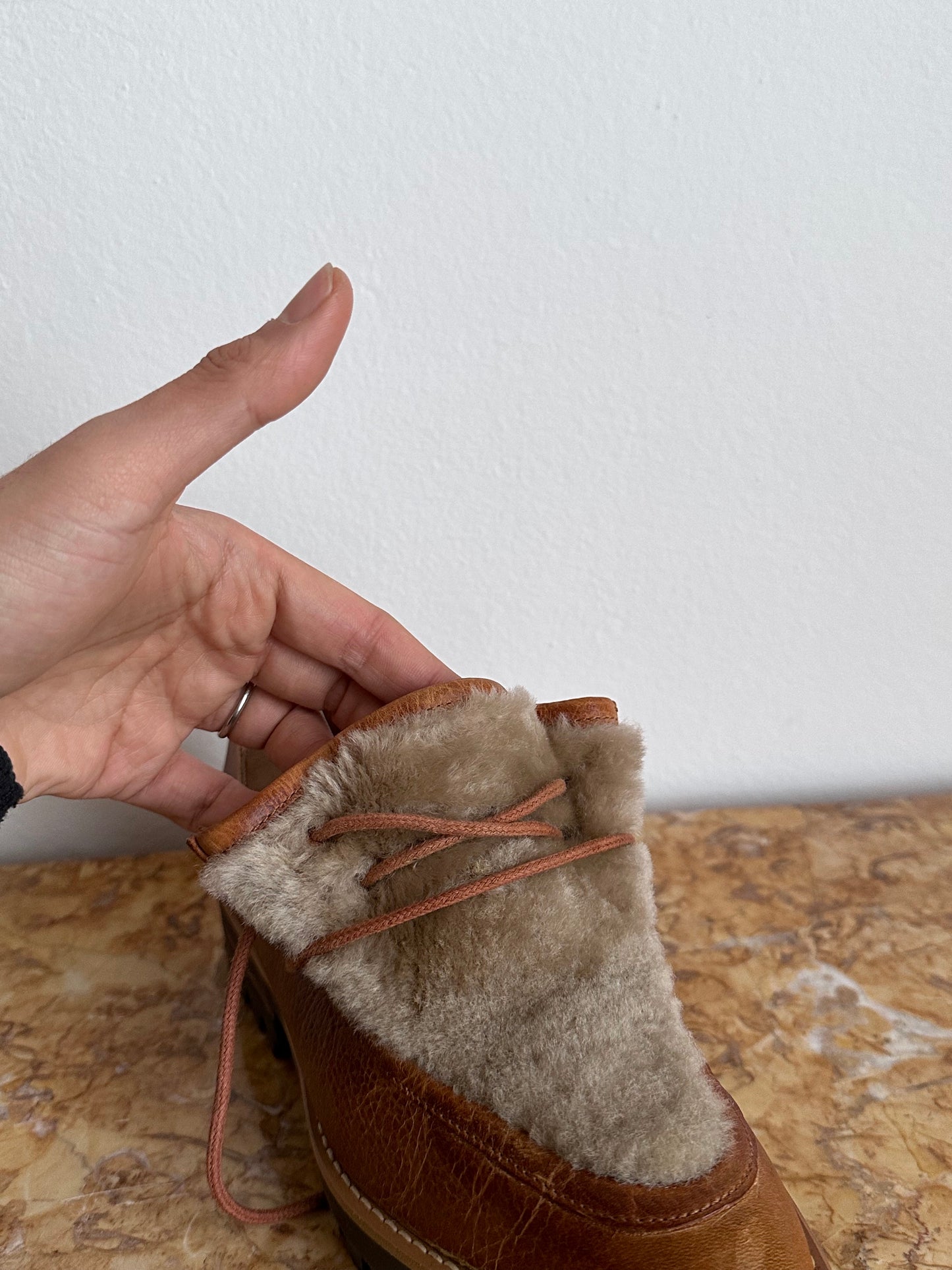 French leather shoes - sz 38 , 23.5-24cm