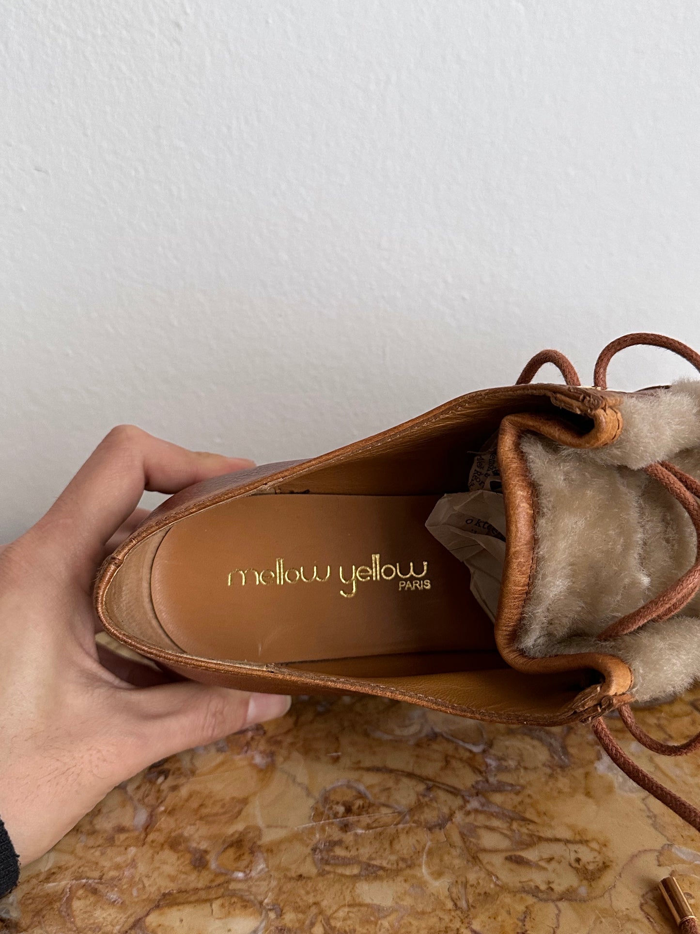 French leather shoes - sz 38 , 23.5-24cm