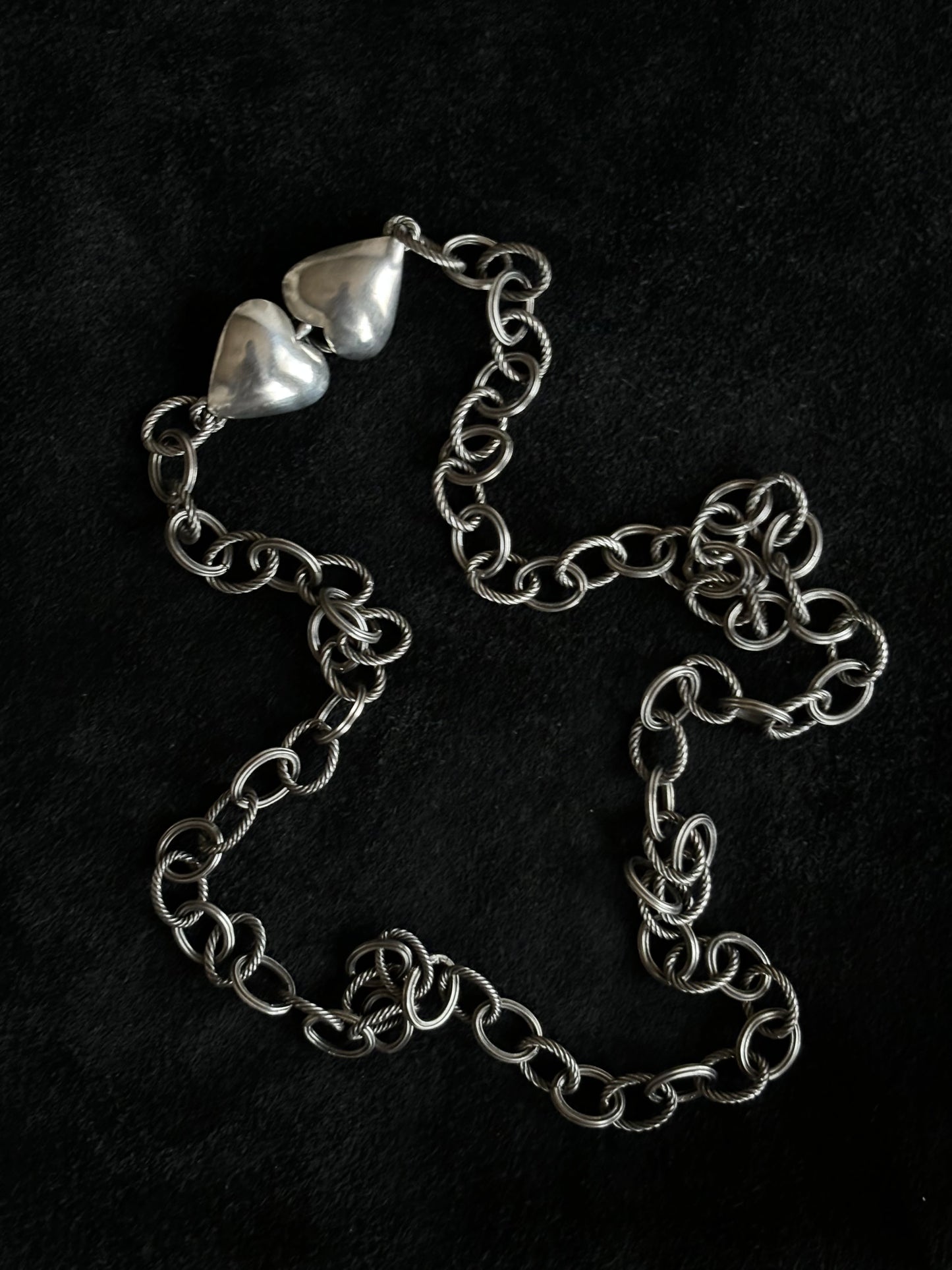 vintage silver 800 long chain necklace