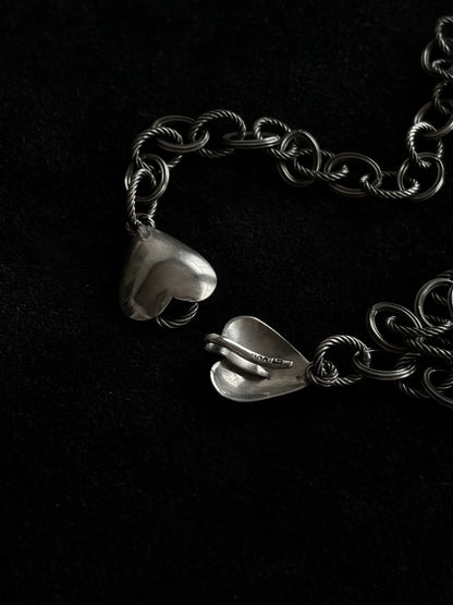 vintage silver 800 long chain necklace