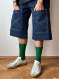 90's Vintage denim shorts 90年代 デニム ショーツ Praha Prague Vintage store プラハ  古着屋 ユーロ古着 ヨーロッパ古着