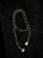 vintage silver 800 long chain necklace