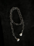 vintage silver 800 long chain necklace