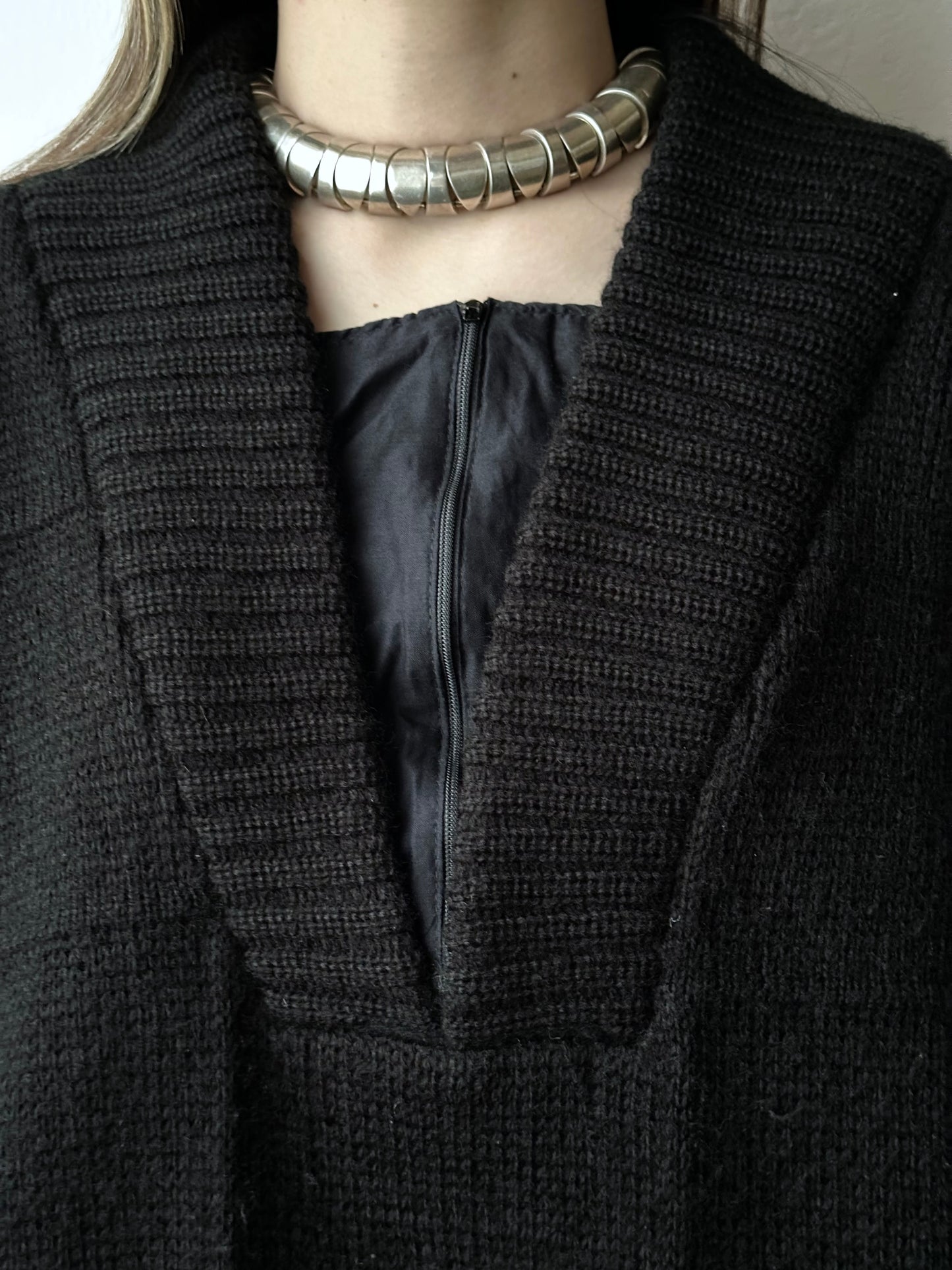 80s Italy knit jumper with belly pocket