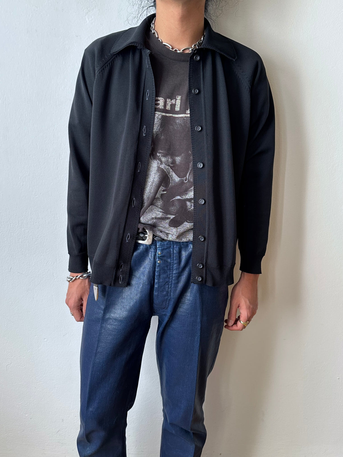 1980s Black Poly jacket
