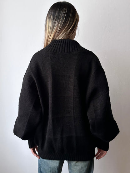 80s Italy knit jumper with belly pocket