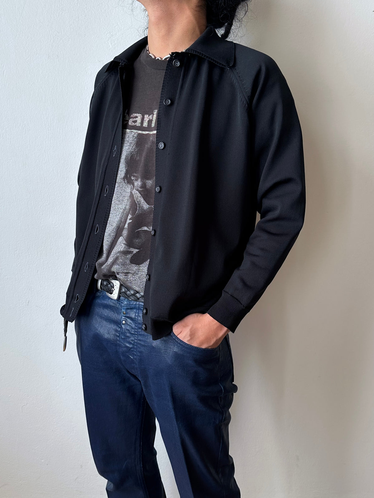 1980s Black Poly jacket
