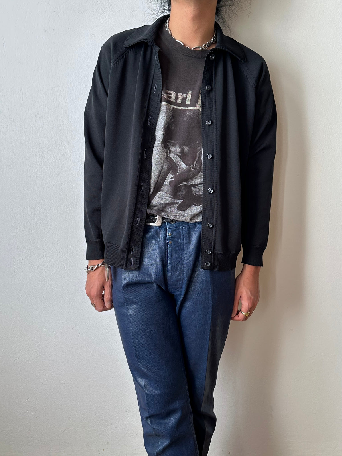 1980s Black Poly jacket