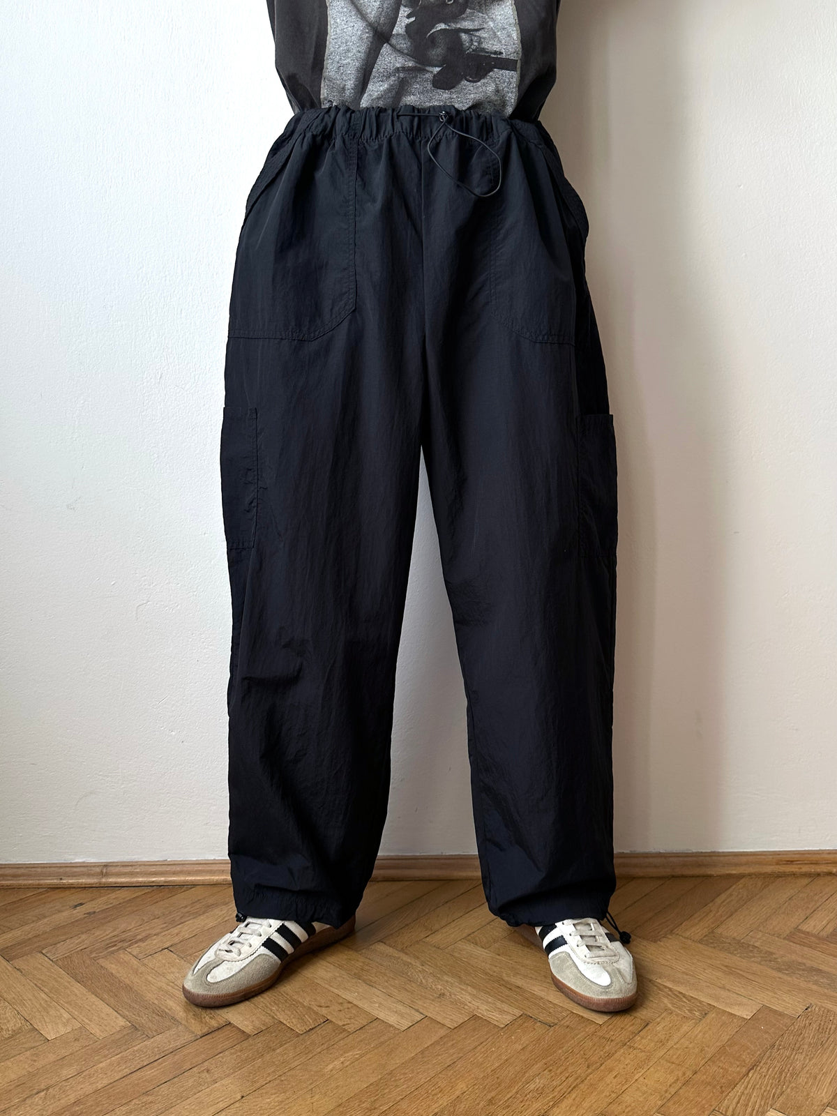 Black Nylon trousers - ~w37