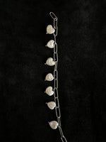 925 heart pearl chain bracelet