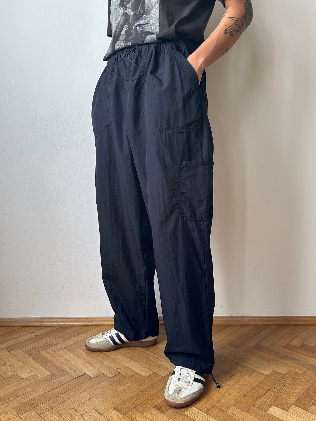 Black Nylon trousers - ~w37