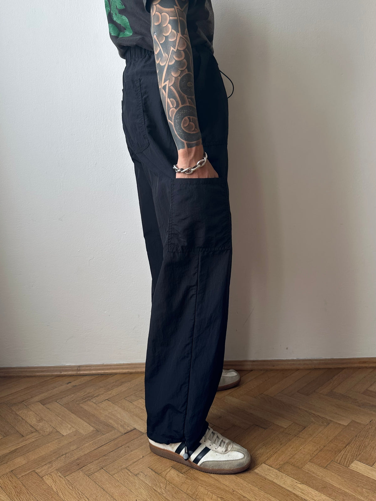 Black Nylon trousers - ~w37