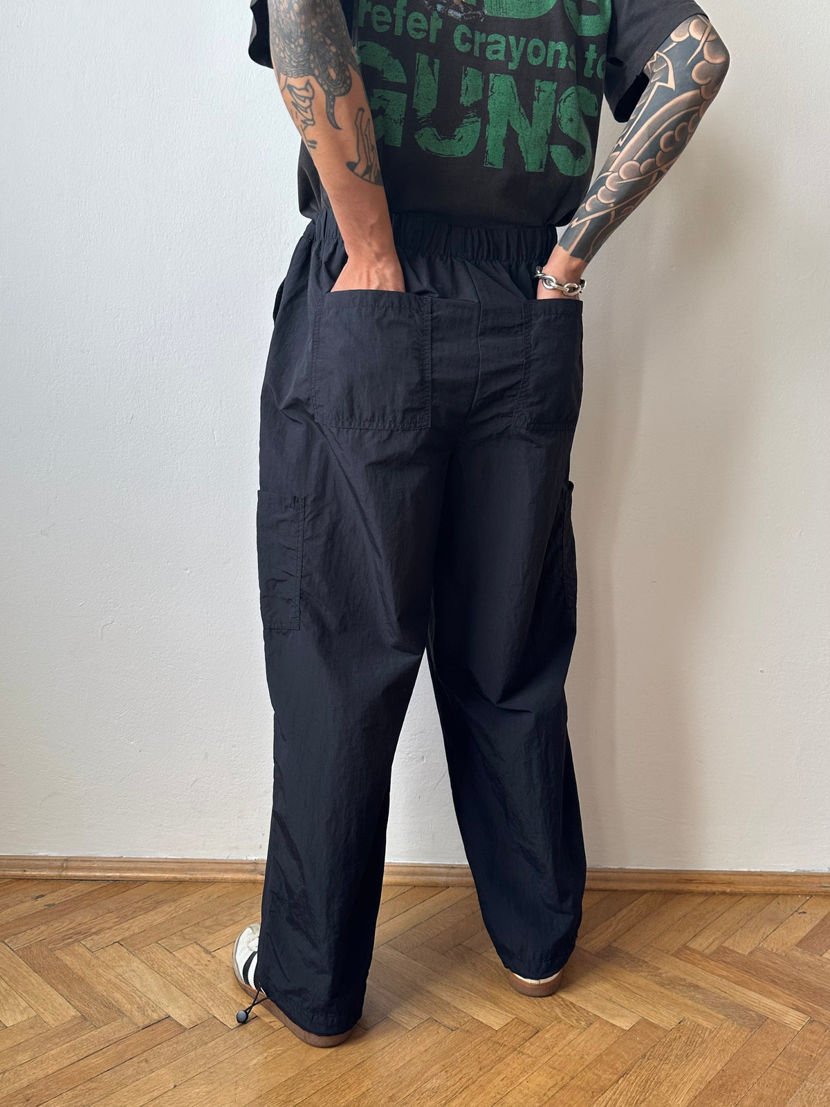 Black Nylon trousers - ~w37