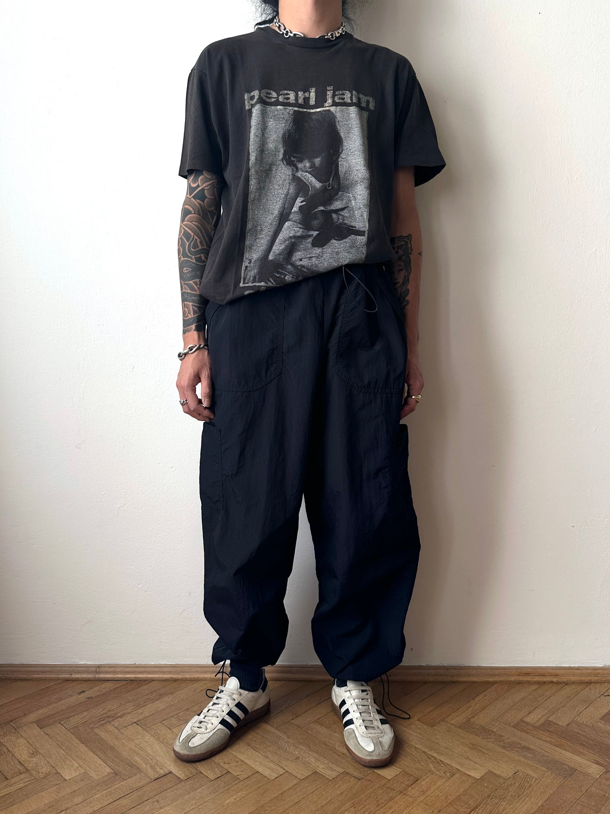 Black Nylon trousers - ~w37