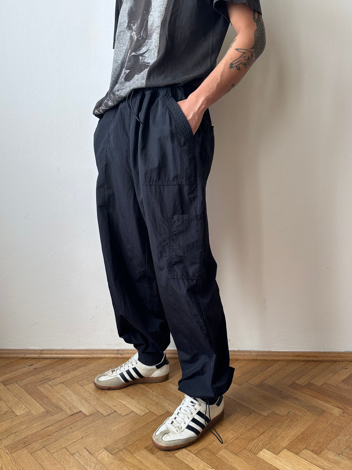 Black Nylon trousers - ~w37