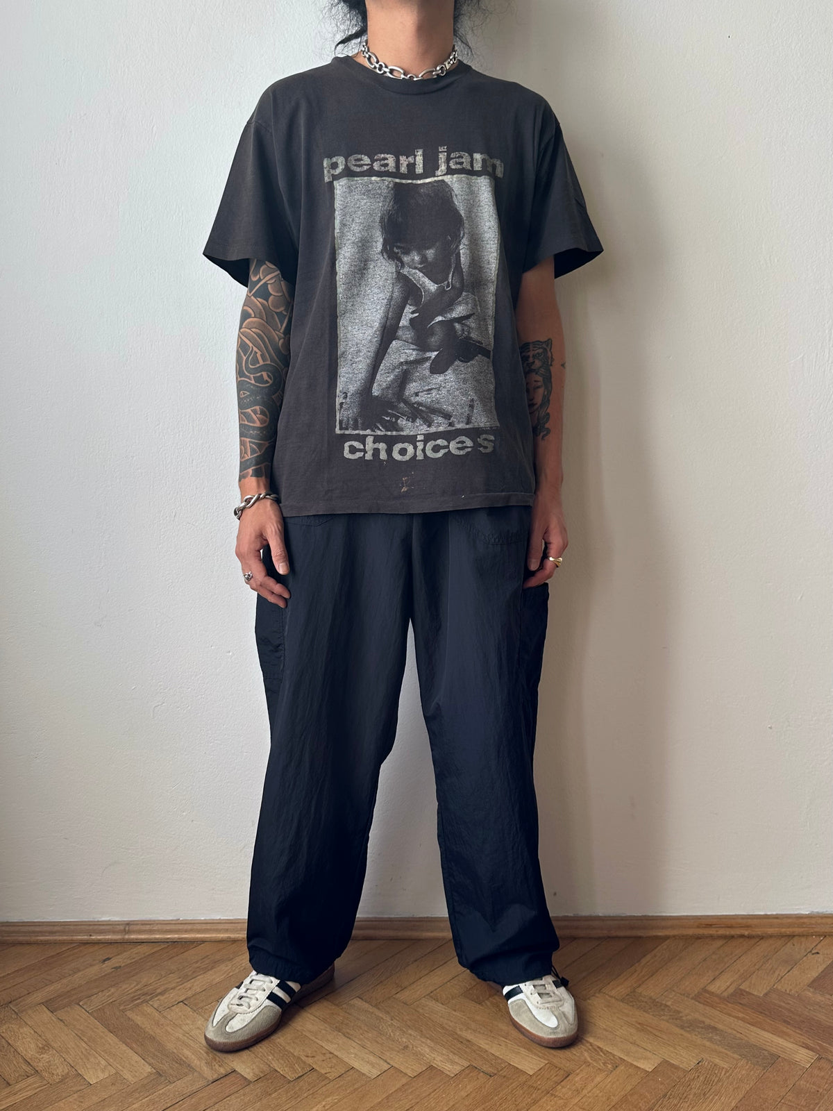 Black Nylon trousers - ~w37