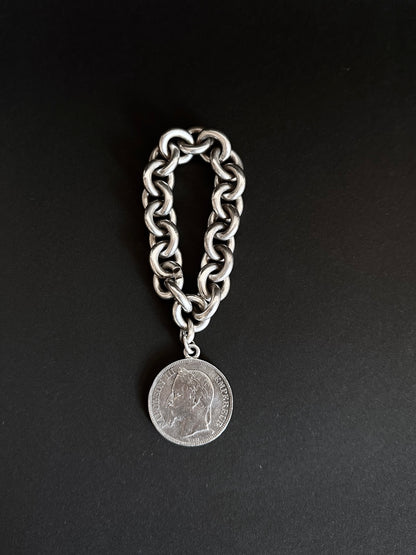 ~1960's French silver bracelet with franc