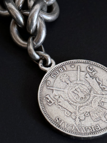 ~1960's French silver bracelet with franc