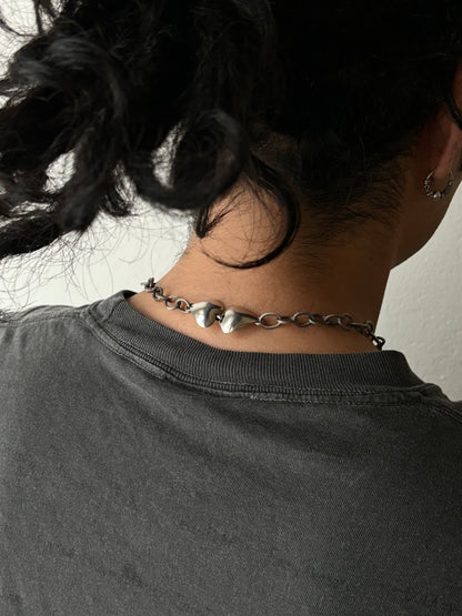 vintage silver 800 long chain necklace