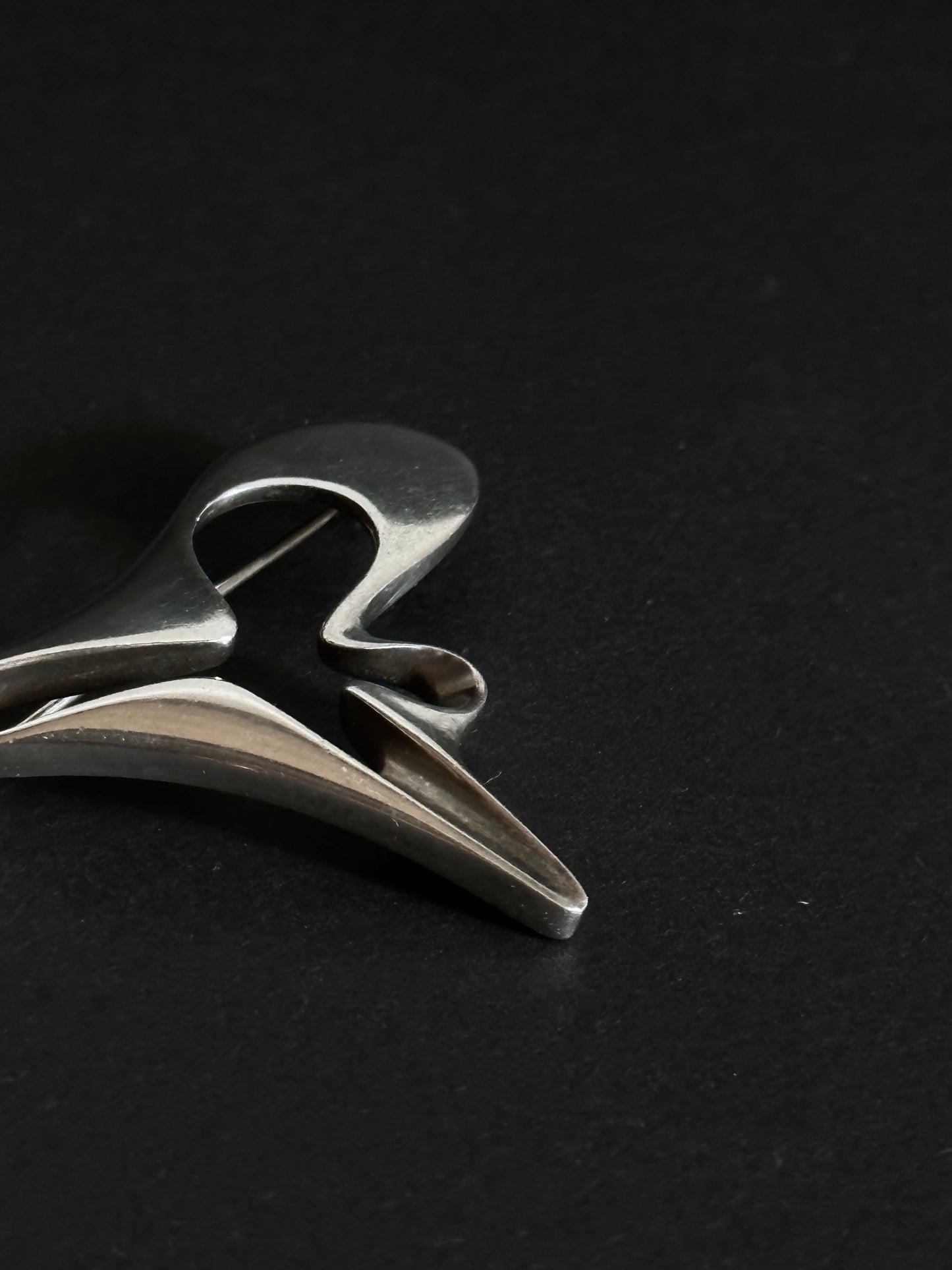 circa 1950's Georg Jensen sail brooch design by Henning Koppel