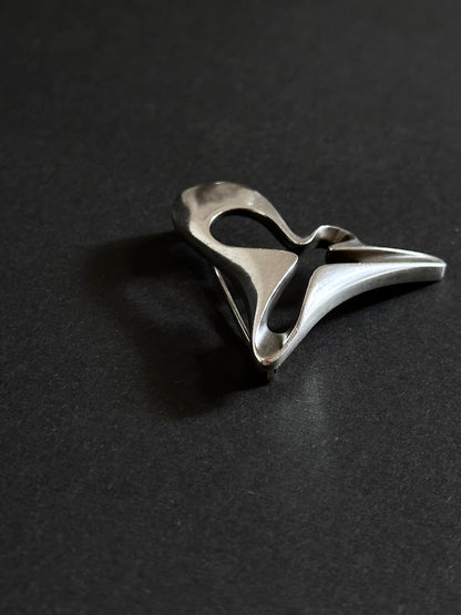 circa 1950's Georg Jensen sail brooch design by Henning Koppel