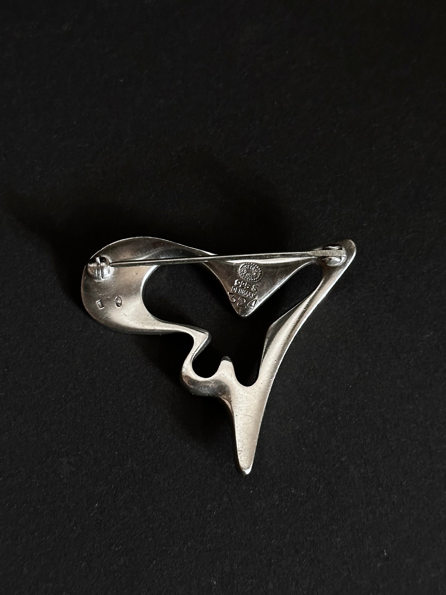 circa 1950's Georg Jensen sail brooch design by Henning Koppel