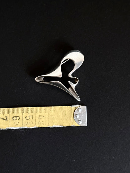 circa 1950's Georg Jensen sail brooch design by Henning Koppel