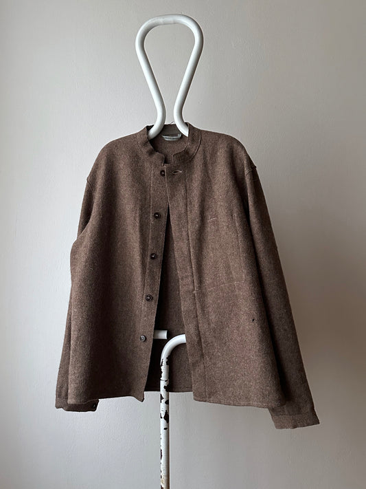 60's German Work Shirt Jacket Brown Toto Praha Prague Vintage clothing store プラハ 古着屋 古着 ドイツ ワーク ユーロワーク ユーロ古着 ヨーロッパ古着 ヨーロッパワーク Made in Germany German work Rare ヴィンテージ 