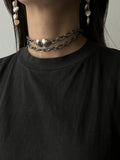 vintage silver 800 long chain necklace