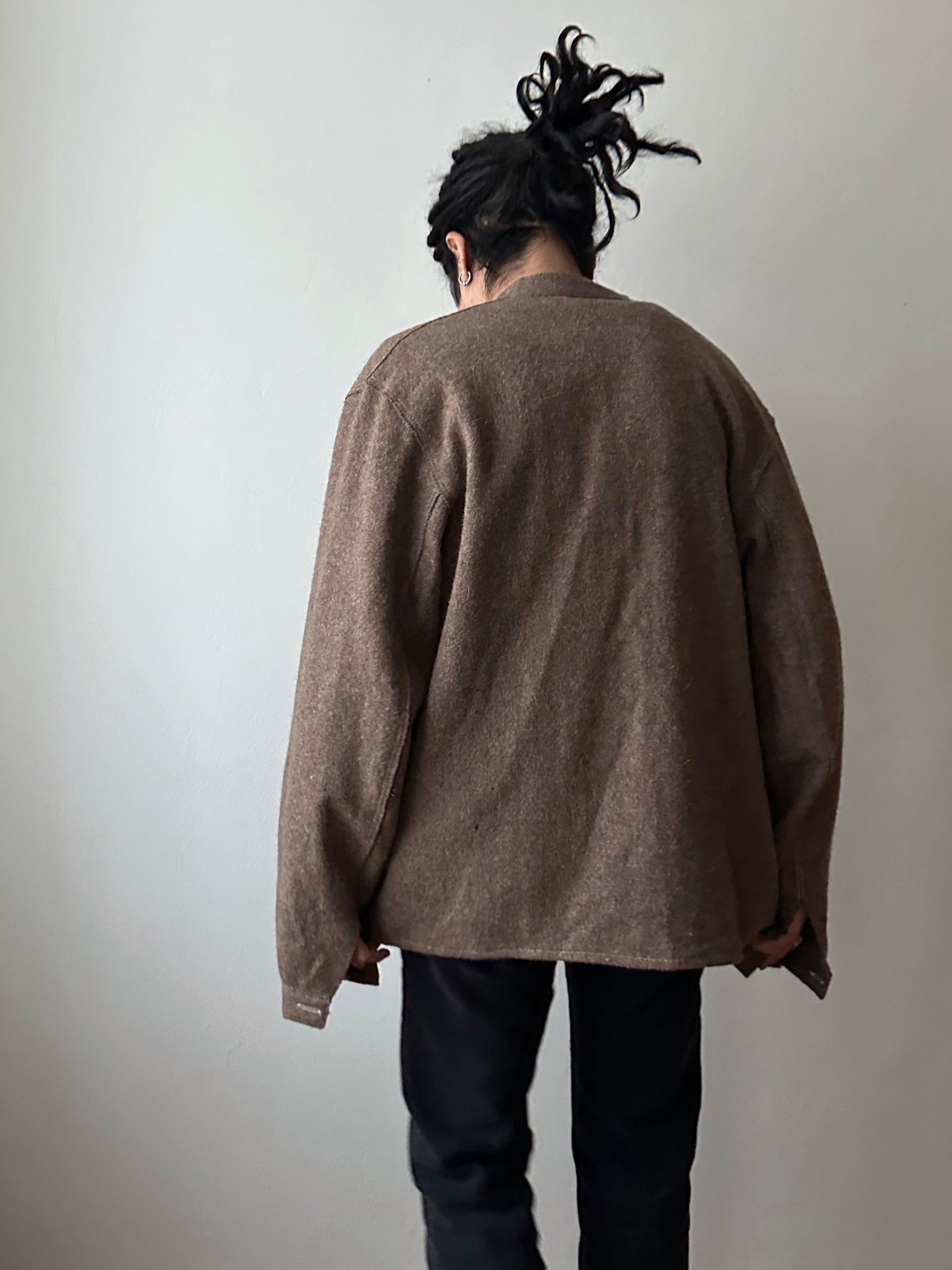 60's German Work Shirt Jacket Brown Toto Praha Prague Vintage clothing store プラハ 古着屋 古着 ドイツ ワーク ユーロワーク ユーロ古着 ヨーロッパ古着 ヨーロッパワーク Made in Germany German work Rare ヴィンテージ 